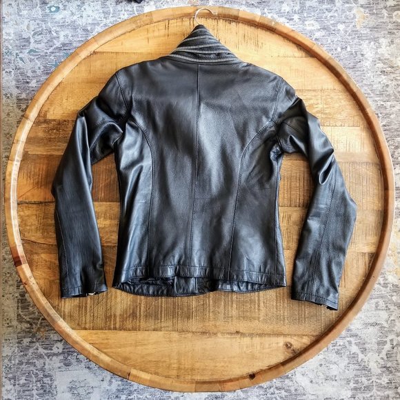 Barone Firenze Genuine Leather Jacket - The Sally Zippy Italian Style (US 4) - Picture 2 of 7